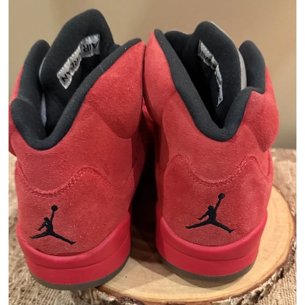 Size 13 - Air Jordan 5 Retro Red Suede Black Leather (136027-602) VGUC‎